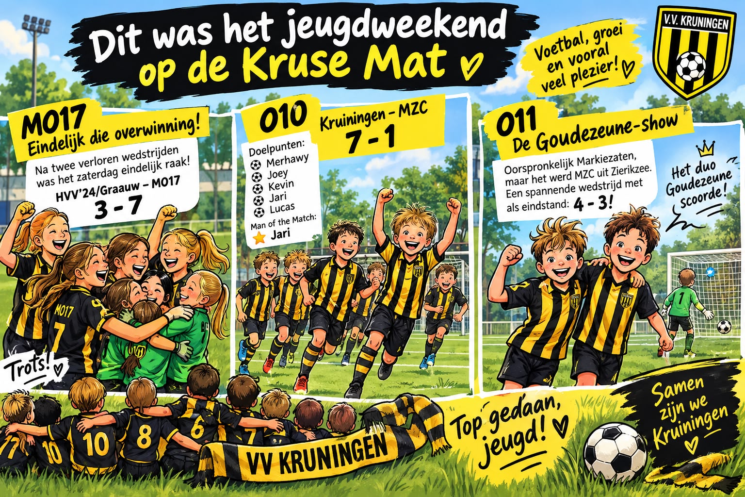 Dit was het jeugdweekend op de Kruse Mat