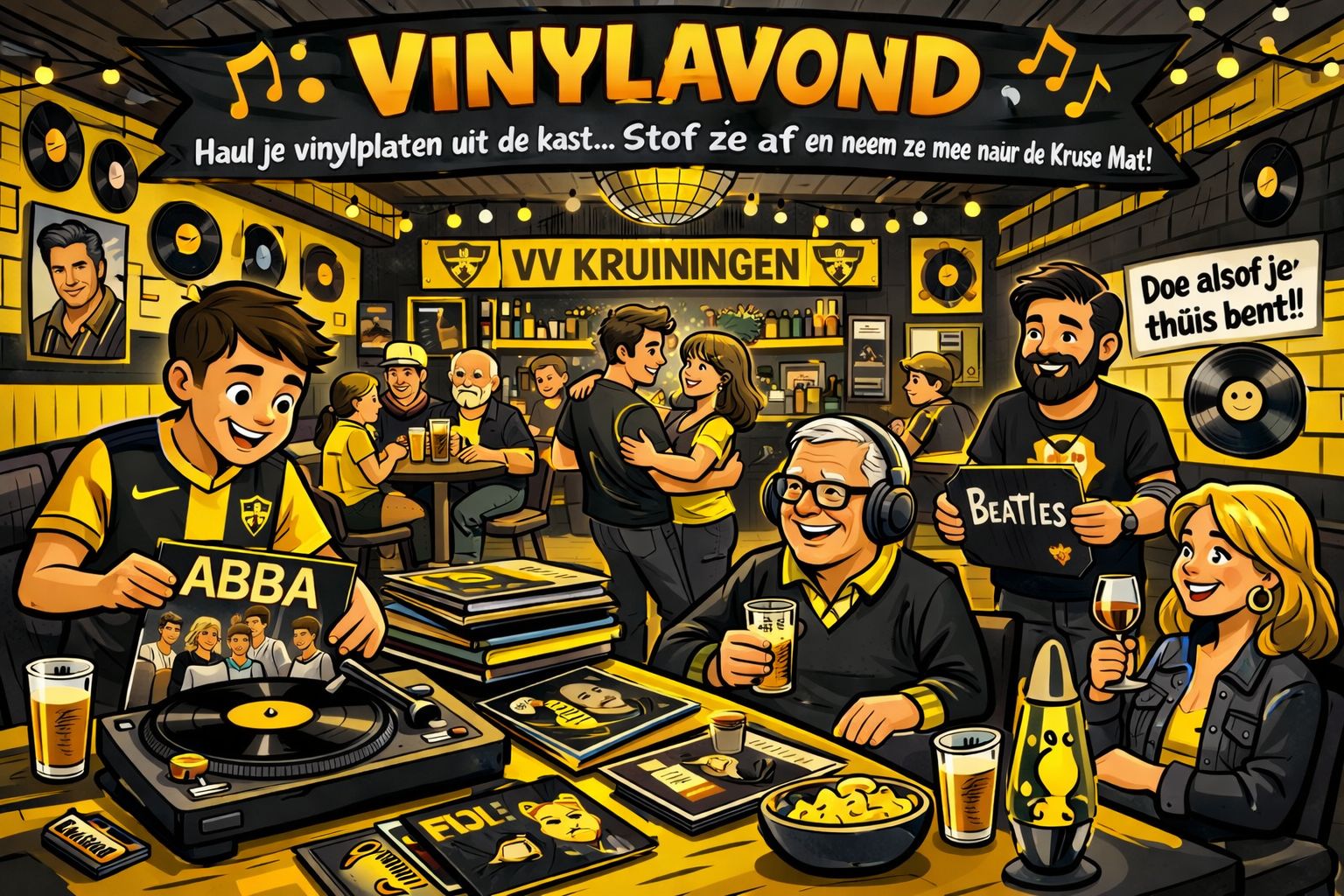 Zaterdag 31 januari: Vinyl Avond bij VV Kruiningen!